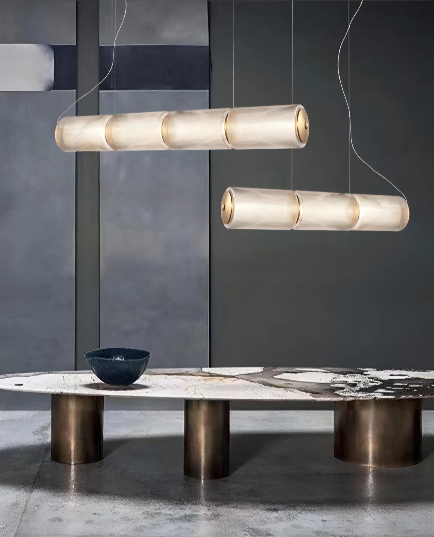 Glided Lumiere Pendant - Horizontal ( 5 Glass )