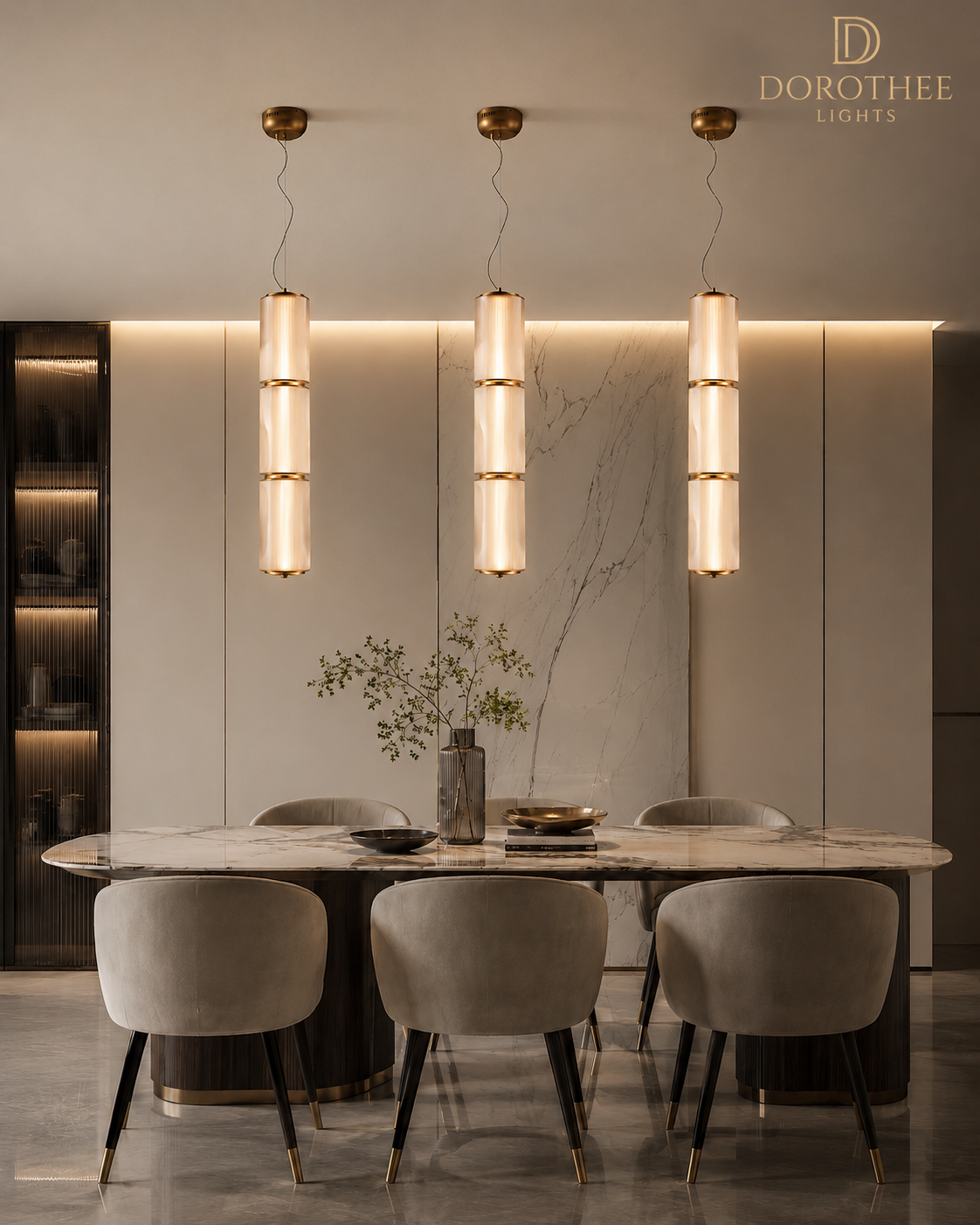 Glided Lumiere Pendant - Medium ( 3 Glass )